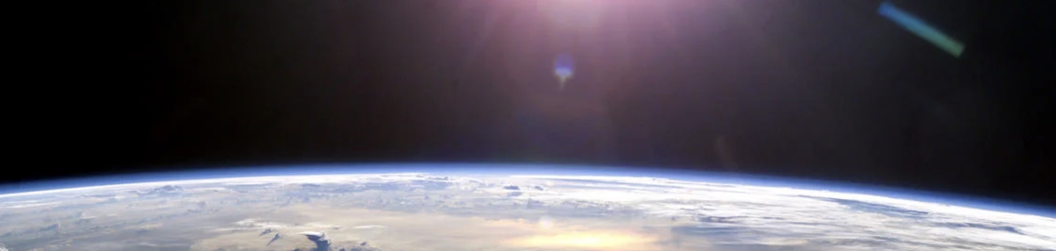 The Earth's horizon seen from the edge of space